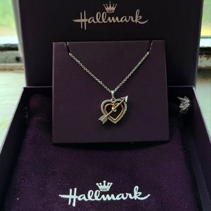 Hallmark, Rose gold and silver necklace